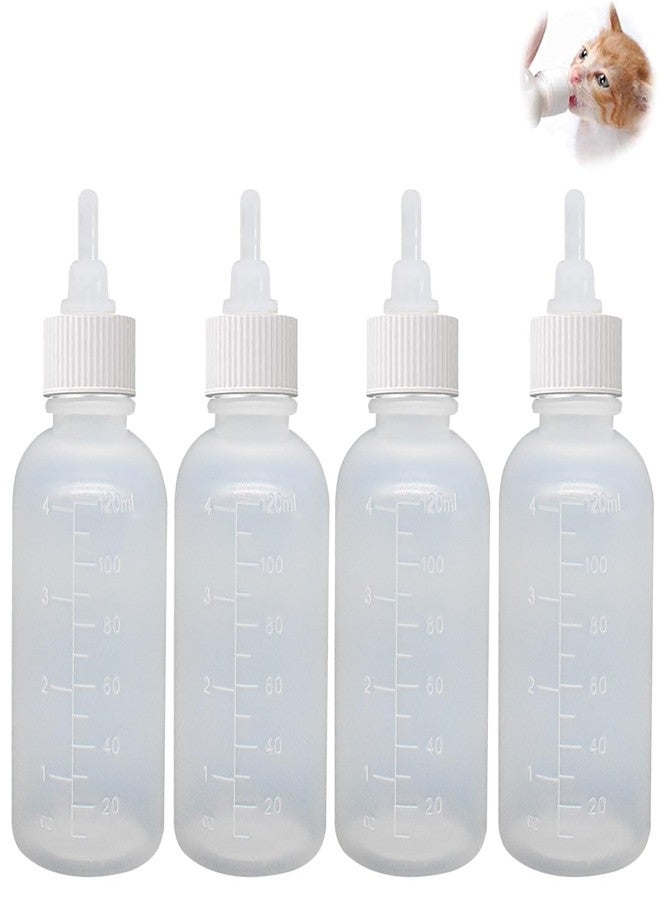 GKYZBB 4Pack 120ML pet Puppy Bottles for Nursing,Kitten Bottle Feeding Kit Nipple for Newborn Kitten Puppy Rabbits Squirrel Animals - Image 1